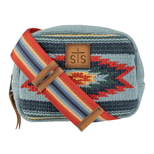 STS Ranchwear Chaynee Valley Serape Collection Kait Sling Bag – Genuine Leather Compact & Stylish Adjustable Belt Bag (33828) by STS Ranchwear in Multicolored (Serape pattern)