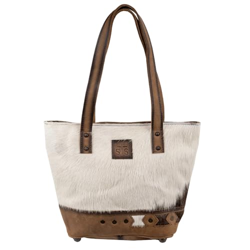 STS Roswell Cowhide Small Tote (STS-32209) by STS Ranchwear in Tan