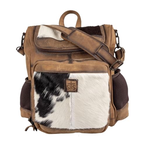 STS Ranchwear Cowhide Laini Backpack (STS-32129) by STS Ranchwear in Cowhide/Tan
