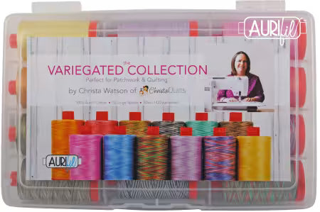 Variegated Collection Aurifil Thread Kit by Christa Watson 12 Large Spools 50 Weight CW50VC12, Assorted