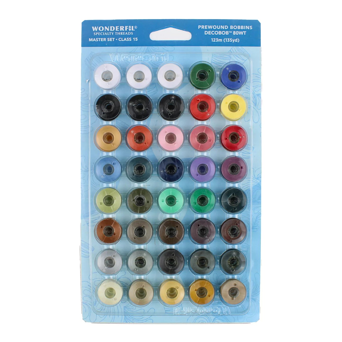 DecoBob Prewound Bobbins Class 15 12ct Master Set # DBP15-MS