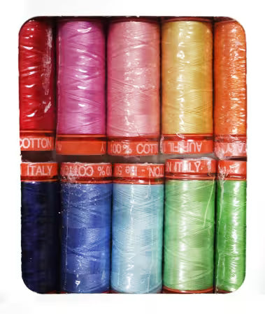 10 Small Spools Cotton 50wt Happy Color # LH50HC10