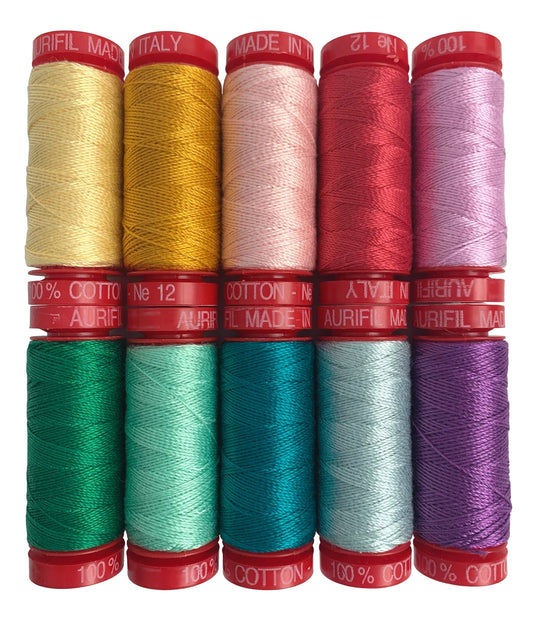 Big Stitch Hand Quilting by Sarah Fielke 12wt 10 Small Spools # SF12BSHQ10