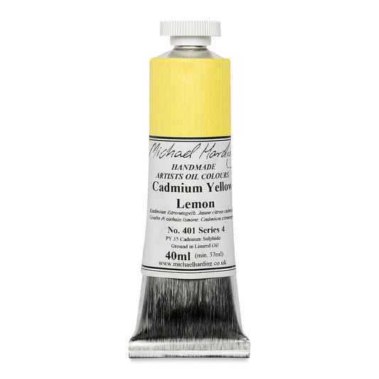 Michael Harding Artist Oil Colours, Cadmium Yellow Lemon, 40ml Tube, 40140 - Michael Harding art supplies product photo