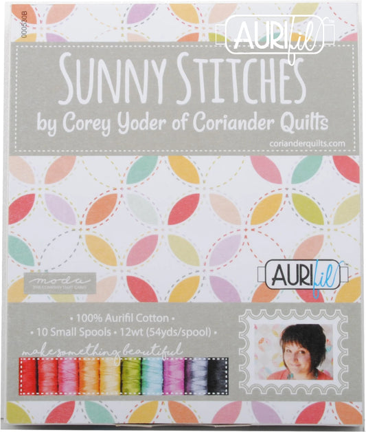 Sunny Stitches Collection by Corey Yoder Cotton 12wt 10 Small Spools # CY12SS10