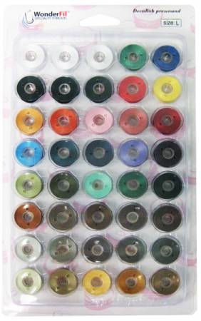Wonderfil DecoBob Prewound Bobbins Size L - 12ct Master Set