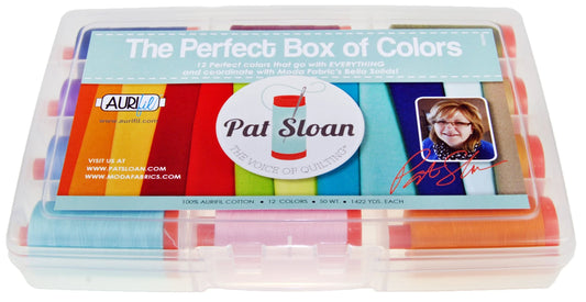 12 Large Spools Cotton 50wt Pat Sloan Perfect Box of Colors # PSCB5012