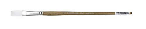 Grumbacher Bristlette Flat Oil and Acrylic Brush, Synthetic Bristles, Size 8 (4720F.8)