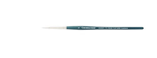 Grumbacher Academy Watercolor Round Brush, White Nylon Bristles, Size 5 (775.5)