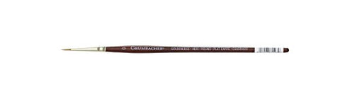 Grumbacher Goldenedge Golden Toray Round Watercolor Brush, Synthetic Bristles, Size Z (4620.Z)