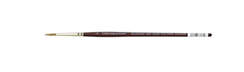 Grumbacher Goldenedge Golden Toray Round Watercolor Brush, Synthetic Bristles, Size 3 (4620.3)