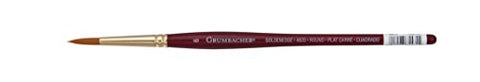 Grumbacher Goldenedge Golden Toray Round Watercolor Brush, Synthetic Bristles, Size 6 (4620.6)