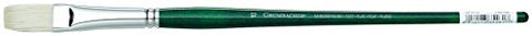 Grumbacher Gainsborough Flat Oil and Acrylic Brush, Hog Bristle, Size 10 (1271F.10)