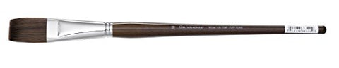 Grumbacher Degas Flat Oil and Acrylic Brush, Mixed Synthetic Bristles, Size 14 (930F14G)