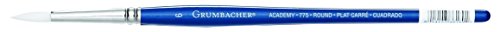 Grumbacher Academy Watercolor Round Brush, White Nylon Bristles, Size 6 (775.6)