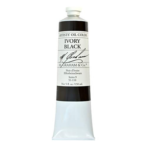 M. Graham Artist Oil Paint Ivory Black 5oz Tube