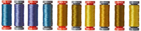 Alison Glass Seventy Six Cool Aurifil Thread Kit 5 50wt and 5 28wt Small Spools AG5028SSCP10