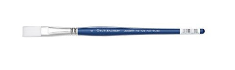 Grumbacher Academy Watercolor Flat Shader Brush, White Nylon Bristles, Size 6 (779.6)