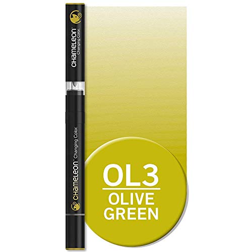 Chameleon Art Products, Chameleon Pen, Olive Green OL3, One Pen Two Nibs