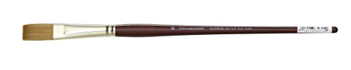 Grumbacher Goldenedge Golden Toray Flat Oil and Acrylic Brush, Synthetic Bristles, Size 10 (630F10G)