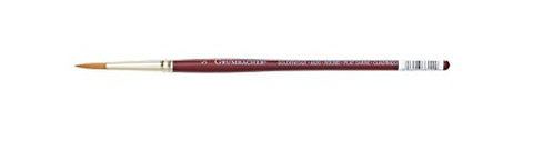 Grumbacher Goldenedge Golden Toray Round Watercolor Brush, Synthetic Bristles, Size 5 (4620.5)