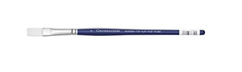 Grumbacher Academy Watercolor Flat Shader Brush, White Nylon Bristles, Size 4 (779.4)