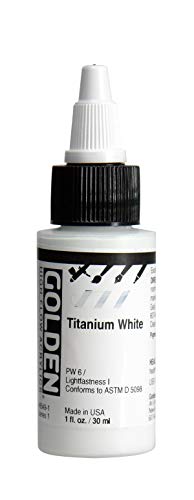 Golden High Flow Arcylic Paint, 1 Ounce, Titanium White