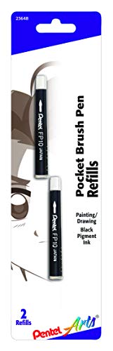 Pentel Pocket Brush Pen Refill - Pkg of 2, Sepia