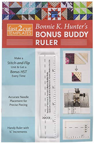 C&T Publishing fast2cut Bonnie K. Hunter's Bonus Buddy Ruler, Multi