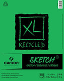 Canson XL Series Recycled Sketch Pad, 11” x 14”, Fold-over Cover, 100 Sheets (100510923)