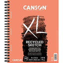 Canson XL Series Recycled Paper Sketch Pad, Side Wire Bound, 50 Pound, 9 x 12 Inch, 100 Sheets