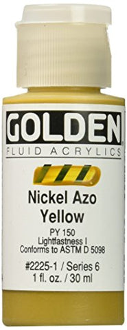 Golden Fluid Acrylic Paint 1 Ounce-Nickel AZO Yellow