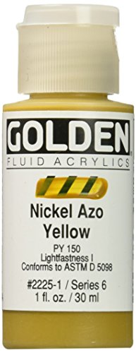 Golden Fluid Acrylic Paint 1 Ounce-Nickel AZO Yellow