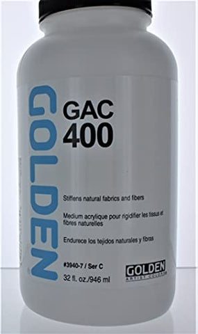 Golden Acrylic Polymer GAC-400 Stiffens Textiles/Fibers - 32 oz Jar