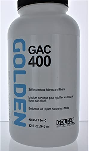 Golden Acrylic Polymer GAC-400 Stiffens Textiles/Fibers - 32 oz Jar