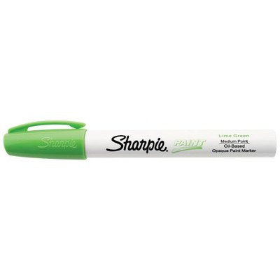 Sharpie Oil-Based Paint Marker, Medium Point, Lime Green, 1 Count - Great for Rock Painting