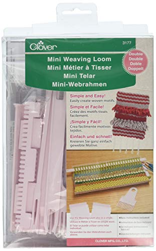 Clover Mini Weaving Loom/Double Needleart, 3 Piece