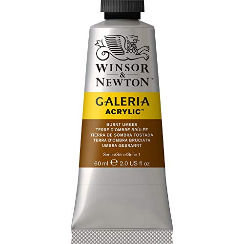 Winsor & Newton Galeria Acrylic Paint, 60-ml Tube, Burnt Umber, 2 Fl Oz