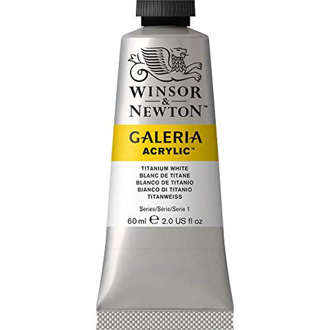 Winsor & Newton Galeria Acrylic Paint, 60-ml Tube, Titanium White 2 Fl Oz