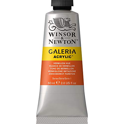 Winsor & Newton 2120682 Galeria Acrylic Paint, 60-ml Tube, Vermilion Hue