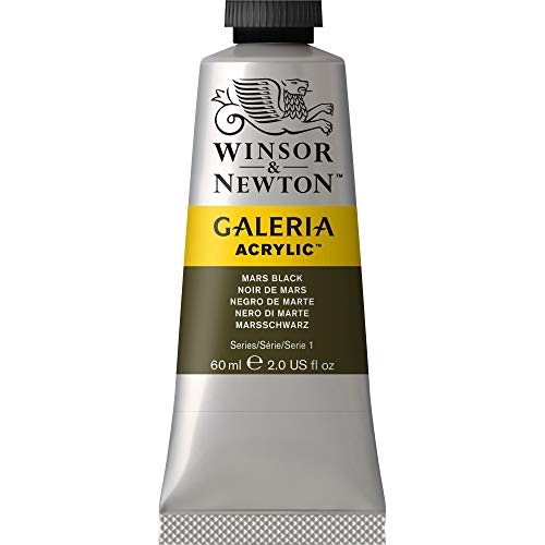 Winsor & Newton Galeria Acrylic Paint, 60-ml Tube, Mars Black, 2 Fl Oz