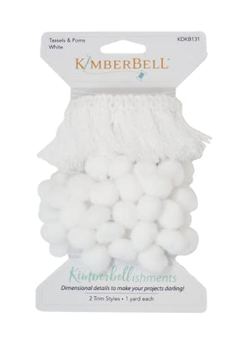 Kimberbell Rick Rack (White: Tassels & Poms)