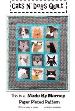 Made by Marney Paper Pieced Quilt Pattern - Cats N Dogs (33