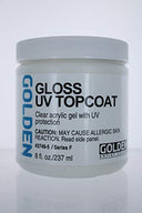 Golden Artist Colors 8 Oz Topcoat Gel Gloss Varnish