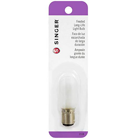 Singer Long Life Light Bulb 15 Watt-120 Volt-Push-In Base (2118)