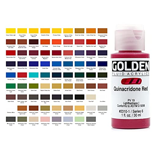 1 Oz Fluid Acrylic Color Paints Color: Dioxazine Purple