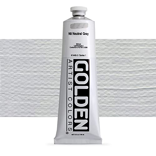 Golden Heavy Body Acrylic - Neutral Gray N8 5oz tube