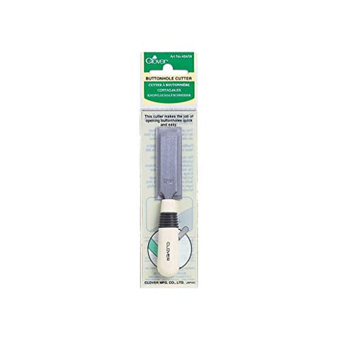 CLOVER Button Hole Cutter-White Handle