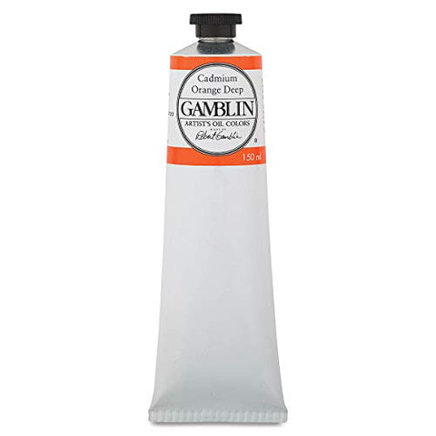 Gamblin Artist Oil Color - Cadmium Orange Deep - 150 ml Tube