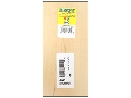 Midwest Basswood Sheet 1/4 x 4 x 24 in. (10 Pieces)